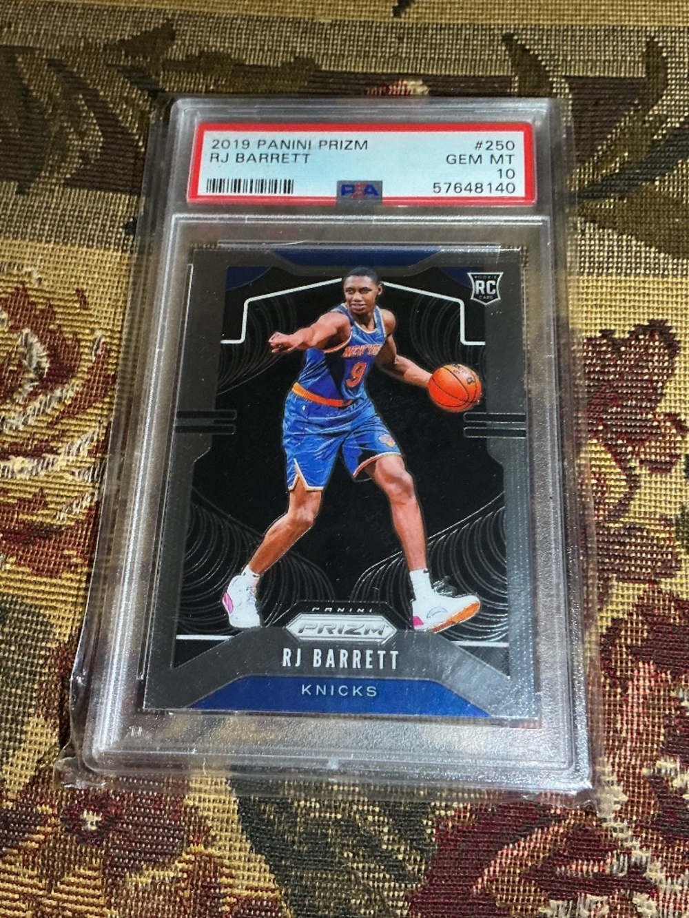 #250 RJ Barrett 2019 NBA Panini Prizm Graded Rookie Card PSA 10